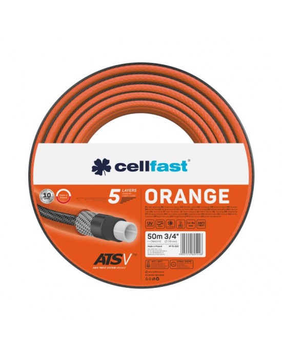 Bahçe hortumu TURUNCU ATSV™ 3/4" 50 m (164 ft)