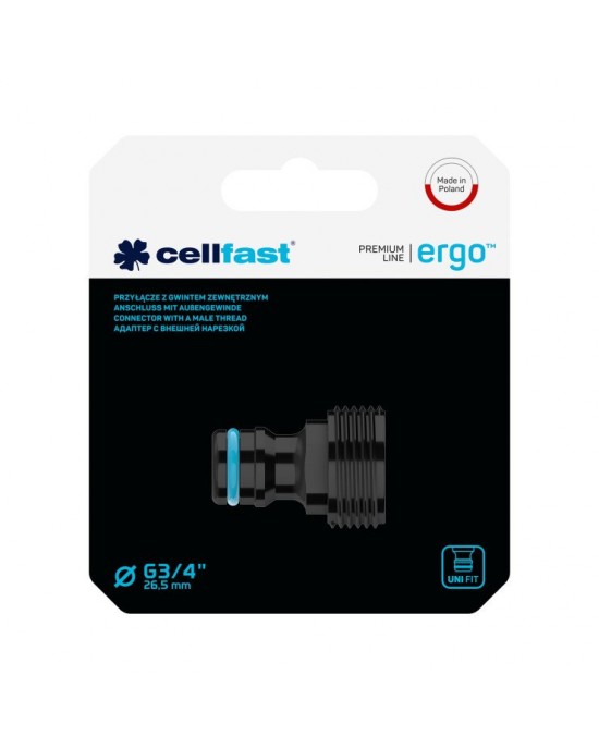 ERGO™ G3/4" Erkek Dişli Konektör