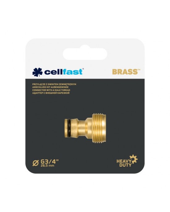 BRASS™ G3/4" Erkek Dişli Konnektör