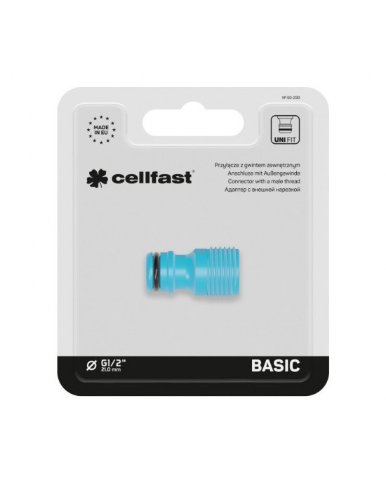 BASIC G1/2" Erkek Dişli Konnektör