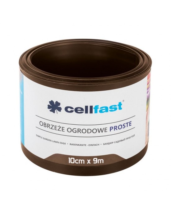 Düz bahçe çim kenarı 10 cm 9 m (29,5 ft) [kahverengi]