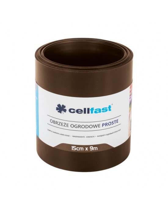 Düz bahçe çim kenarı 15 cm 9 m (29,5 ft) [kahverengi]