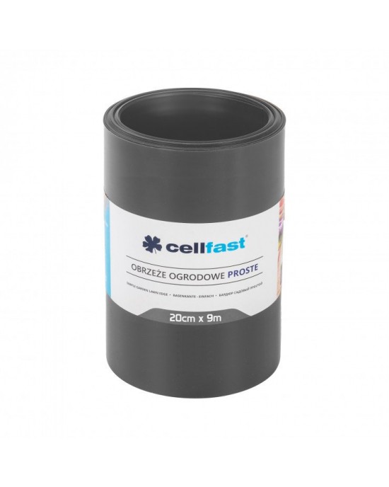 Düz bahçe çim kenarı 20 cm 9 m (29,5 ft) [grafit]