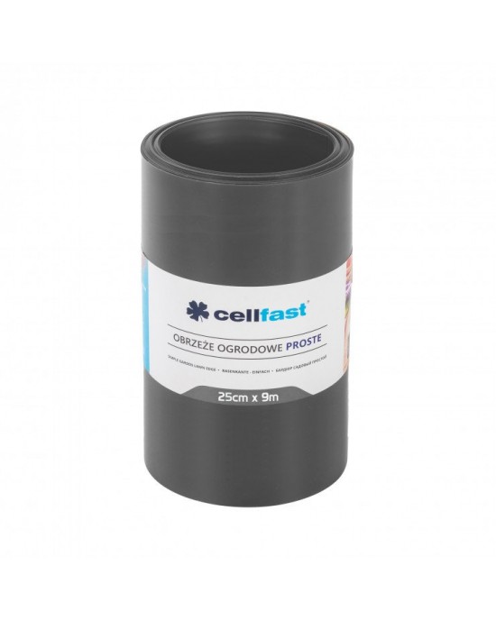 Düz bahçe çim kenarı 25 cm 9 m (29,5 ft) [grafit]