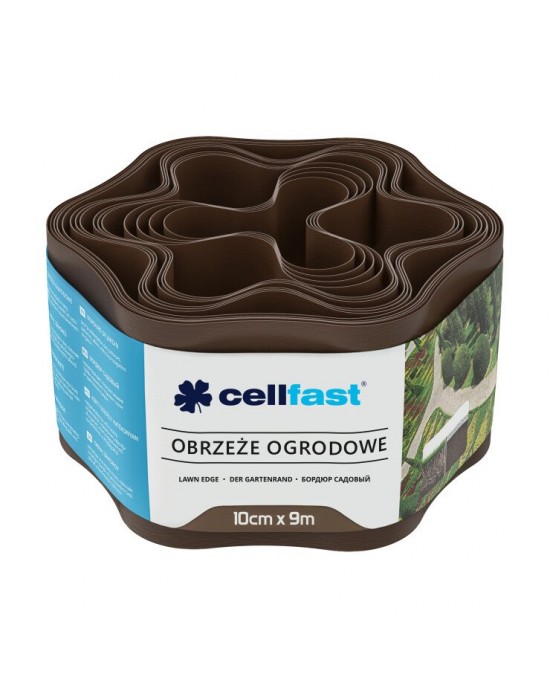 Bahçe çim kenarı 10 cm 9 m (29,5 ft) [kahverengi]