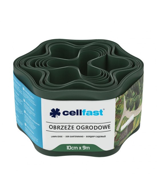 Bahçe çim kenarı 10 cm 9 m (29,5 ft) [koyu yeşil]