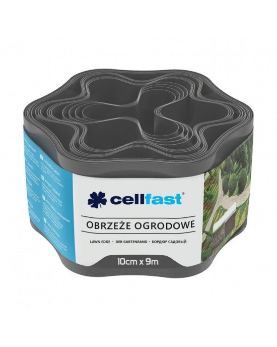 Bahçe çim kenarı 10 cm 9 m (29,5 ft) [grafit]