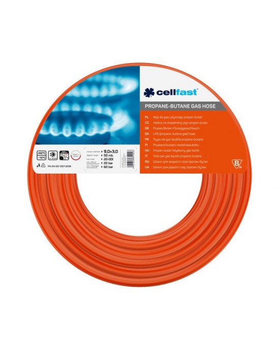 LPG (propan - bütan) hortumu 10,0 × 2,5 mm 50 m (164 ft)