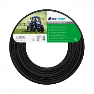 Bitki pestisitleri için güçlendirilmiş hortum 12,5 × 3,0 mm 50 m (164 ft) [siyah]